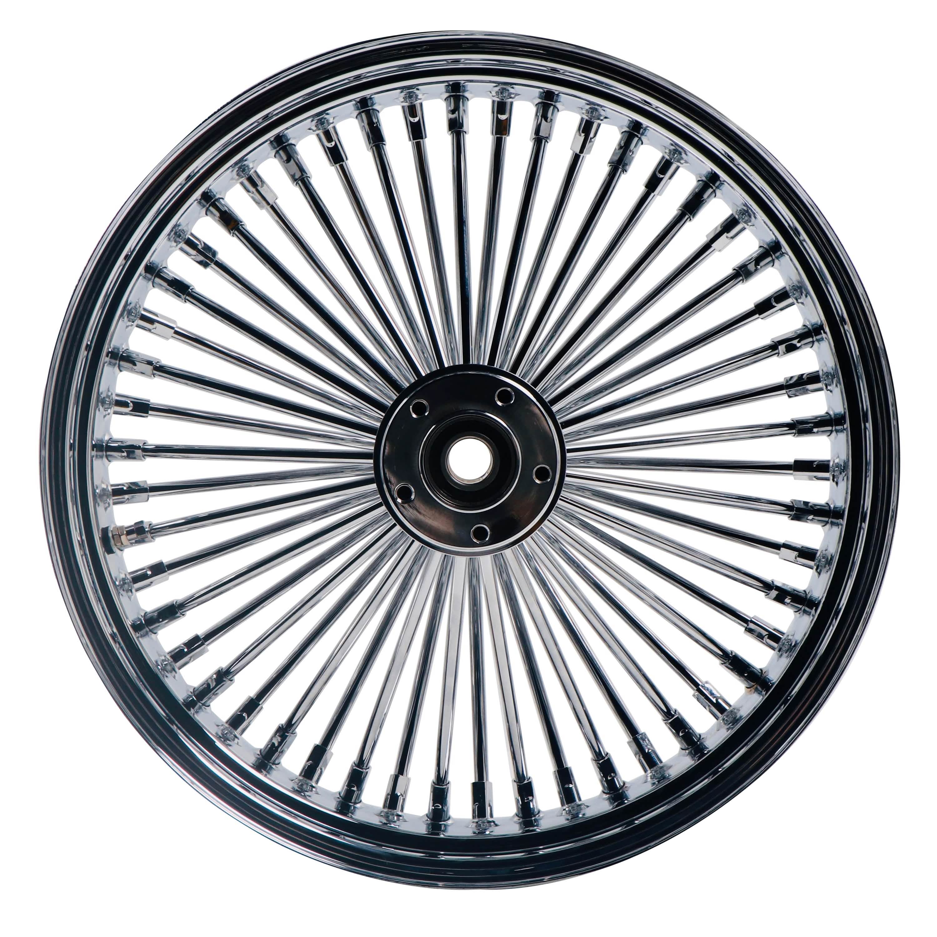 18x4.25" Harley Rear Wheel Chrome Fat Spokes 2000-2007 | Touring Softail Dyna