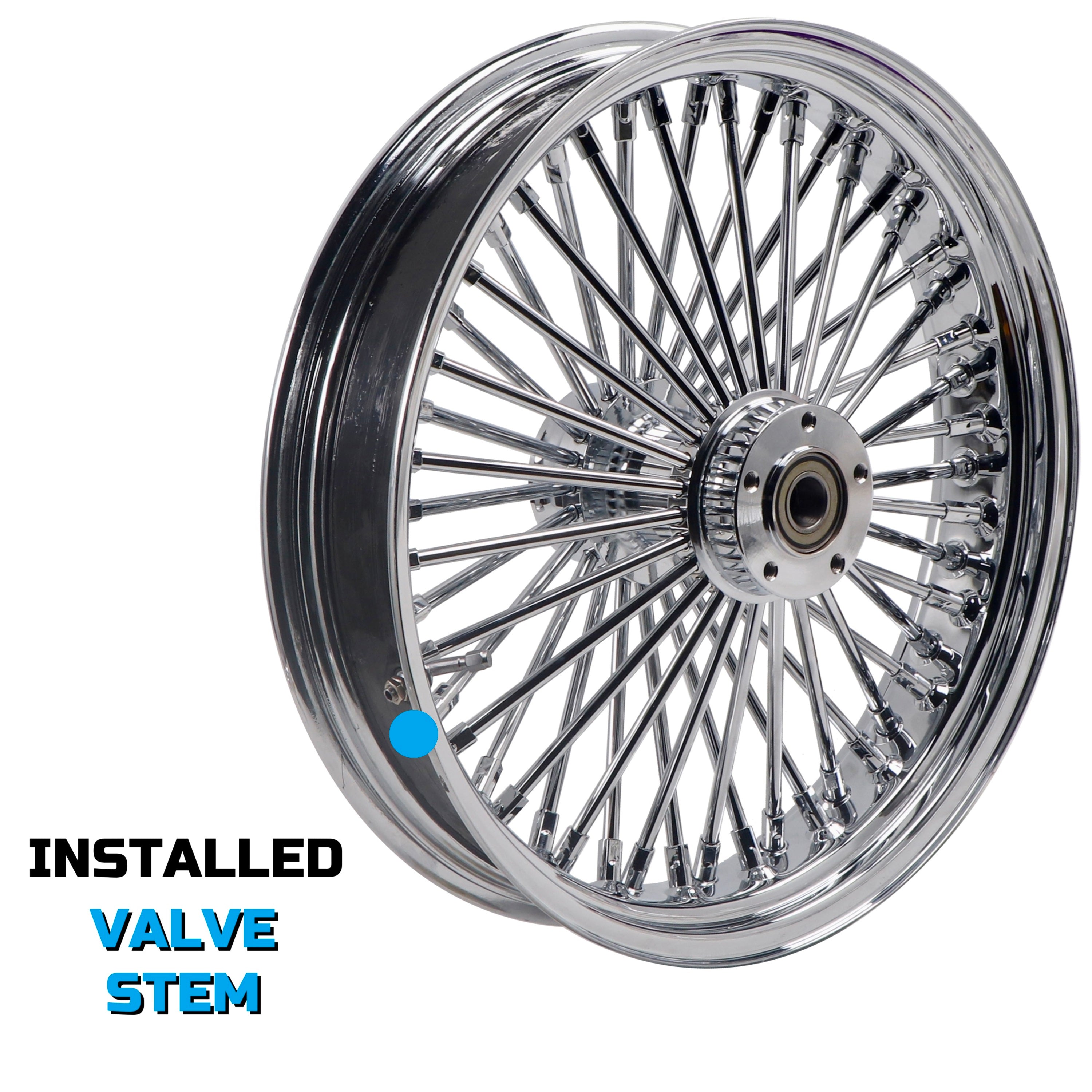 18"×3.5" Chrome Rear Wheel Fat Spokes for Harley Dyna/Softail/Sportster (2008-Up) & Touring Only 2008 Models