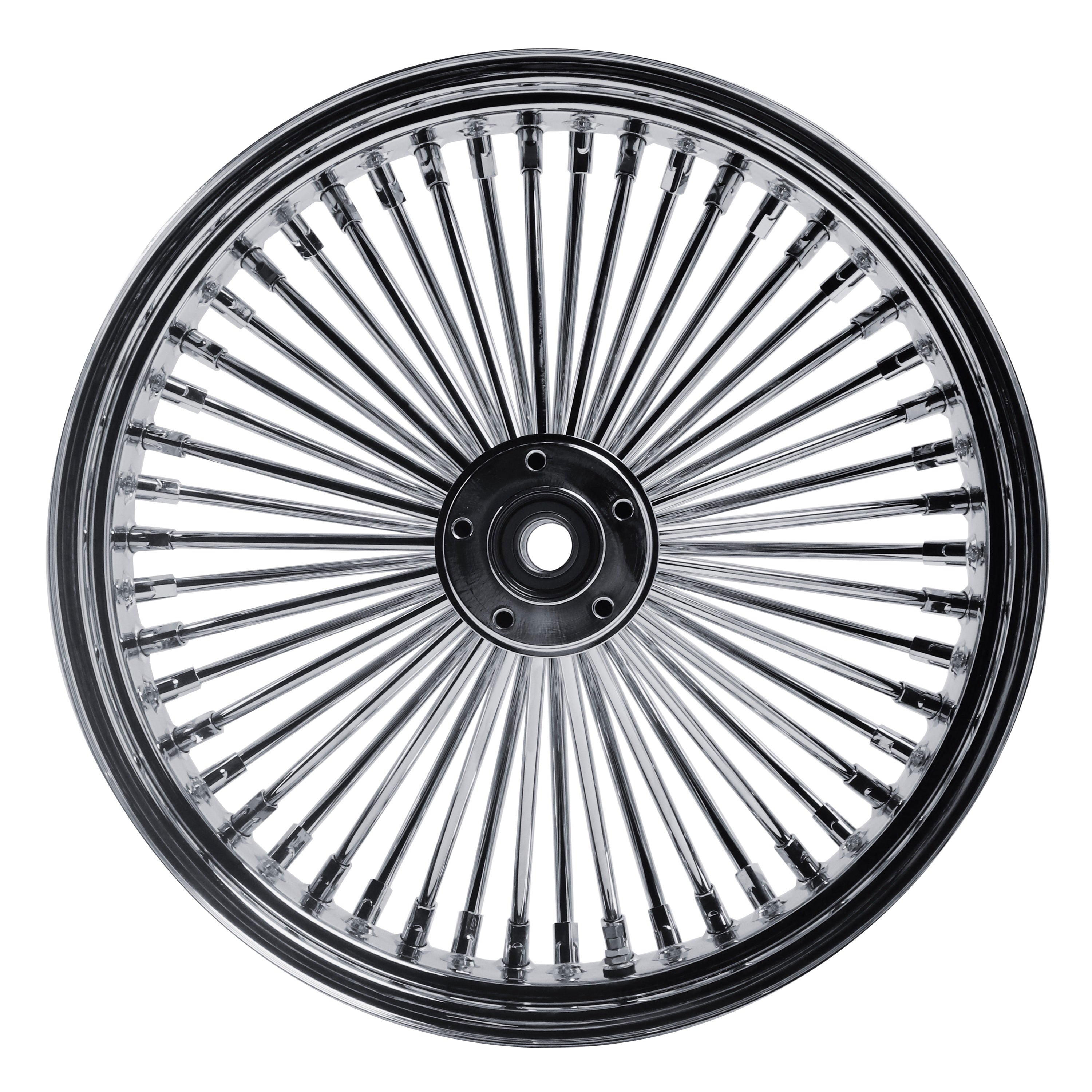 18x4.25" Harley Rear Wide Wheel Chrome Fat Spokes 2008-Up | Softail Dyna