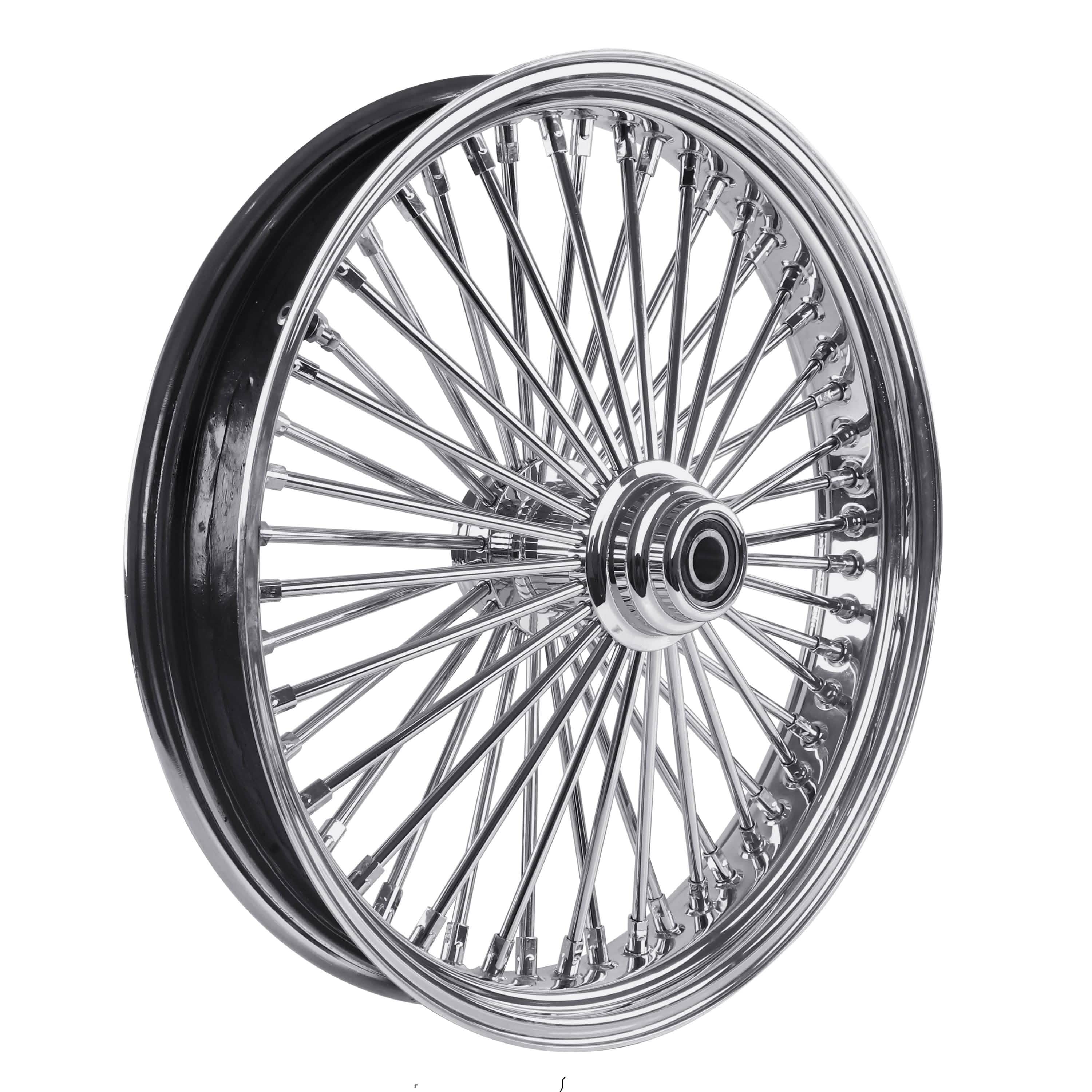 Harley Softail Front & Rear Wheel Combo 2000-2007 Chrome Fat Spokes W/Rotors
