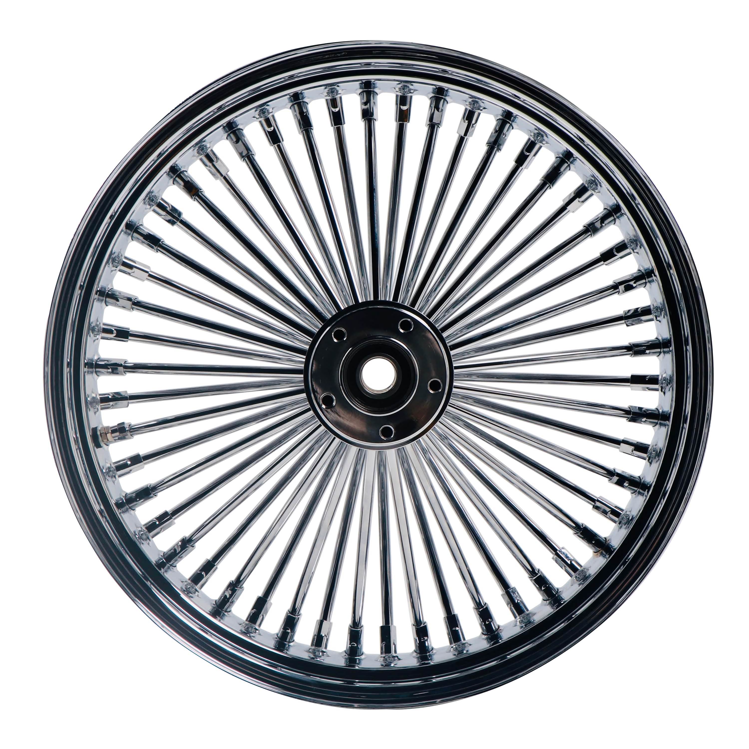18x4.25" Harley Rear Wheel Chrome Fat Spokes 2000-2007 | Touring Softail Dyna