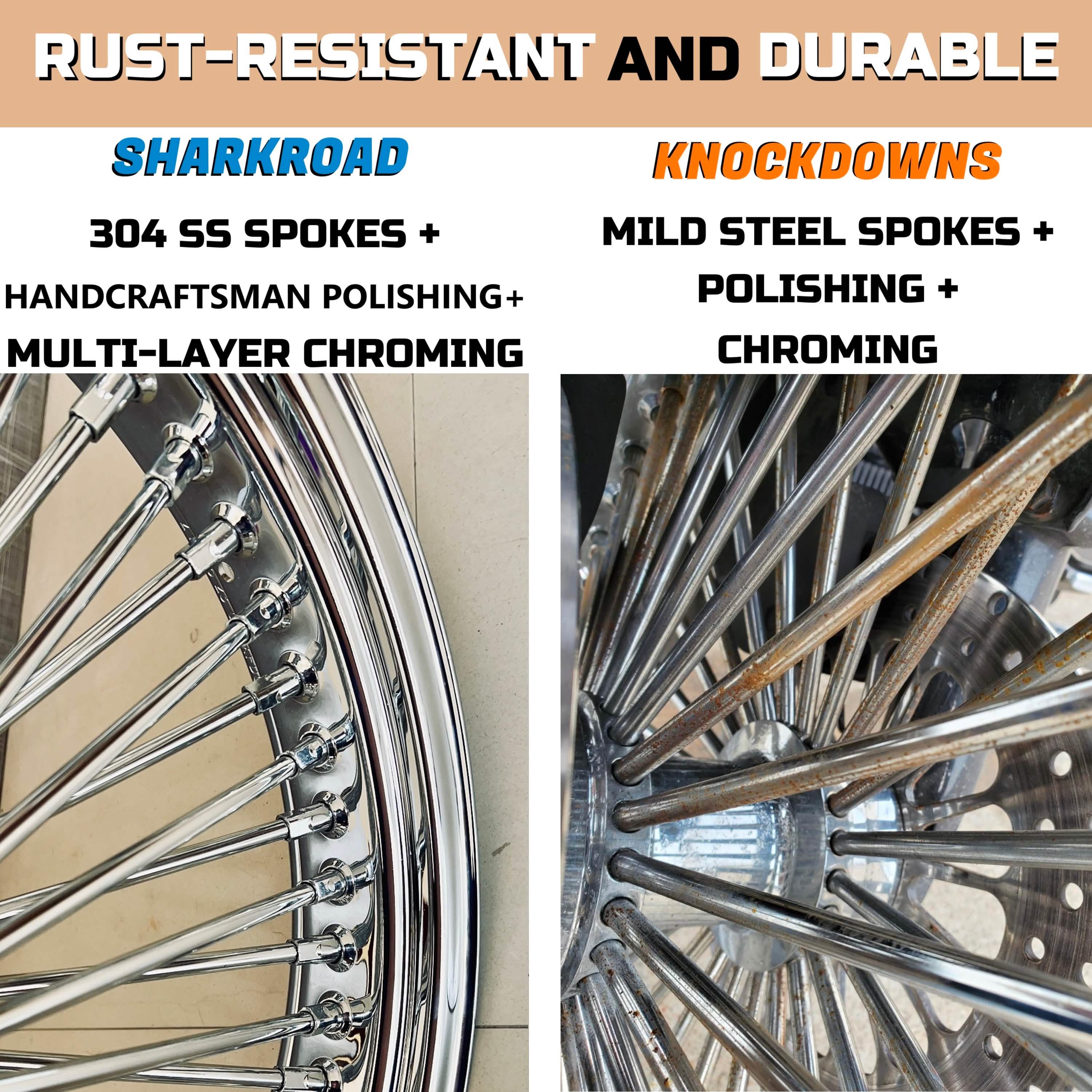 21x3.5" Harley Touring Front Dual Disc Wheel 2008-2024 | Chrome Spoke