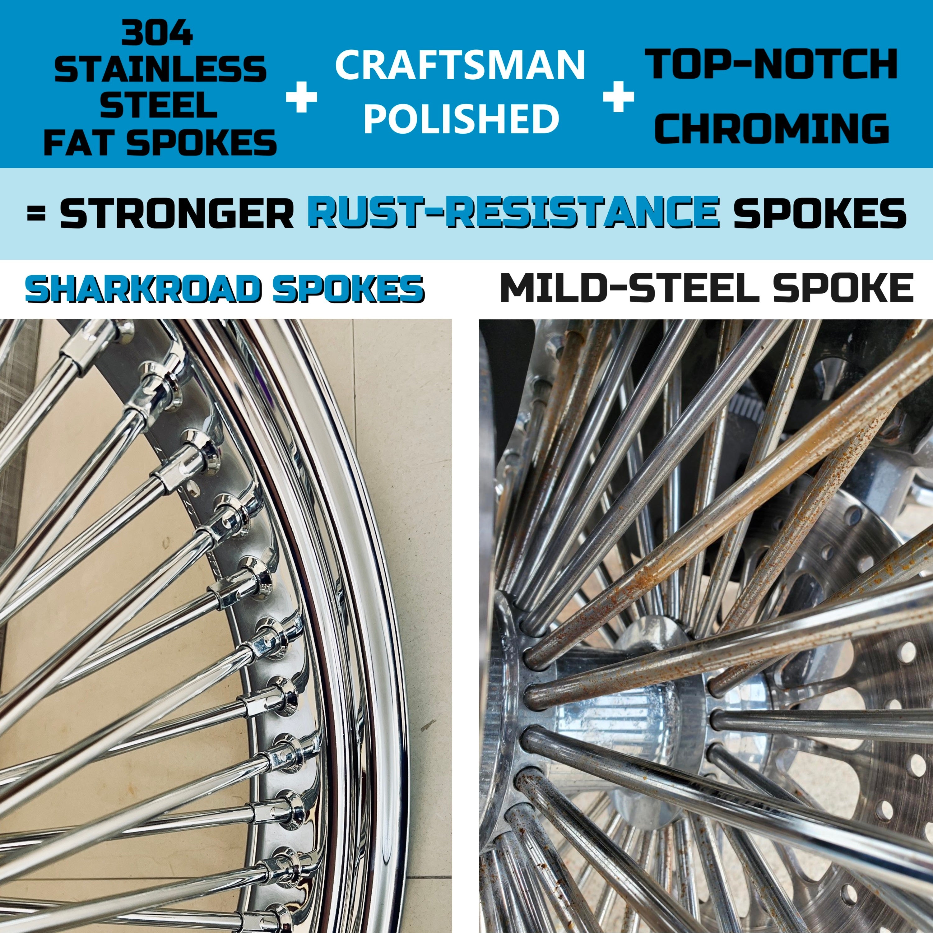 21x3.5" Harley Touring Front Dual Disc Wheel 2008-2024 | Chrome Spoke