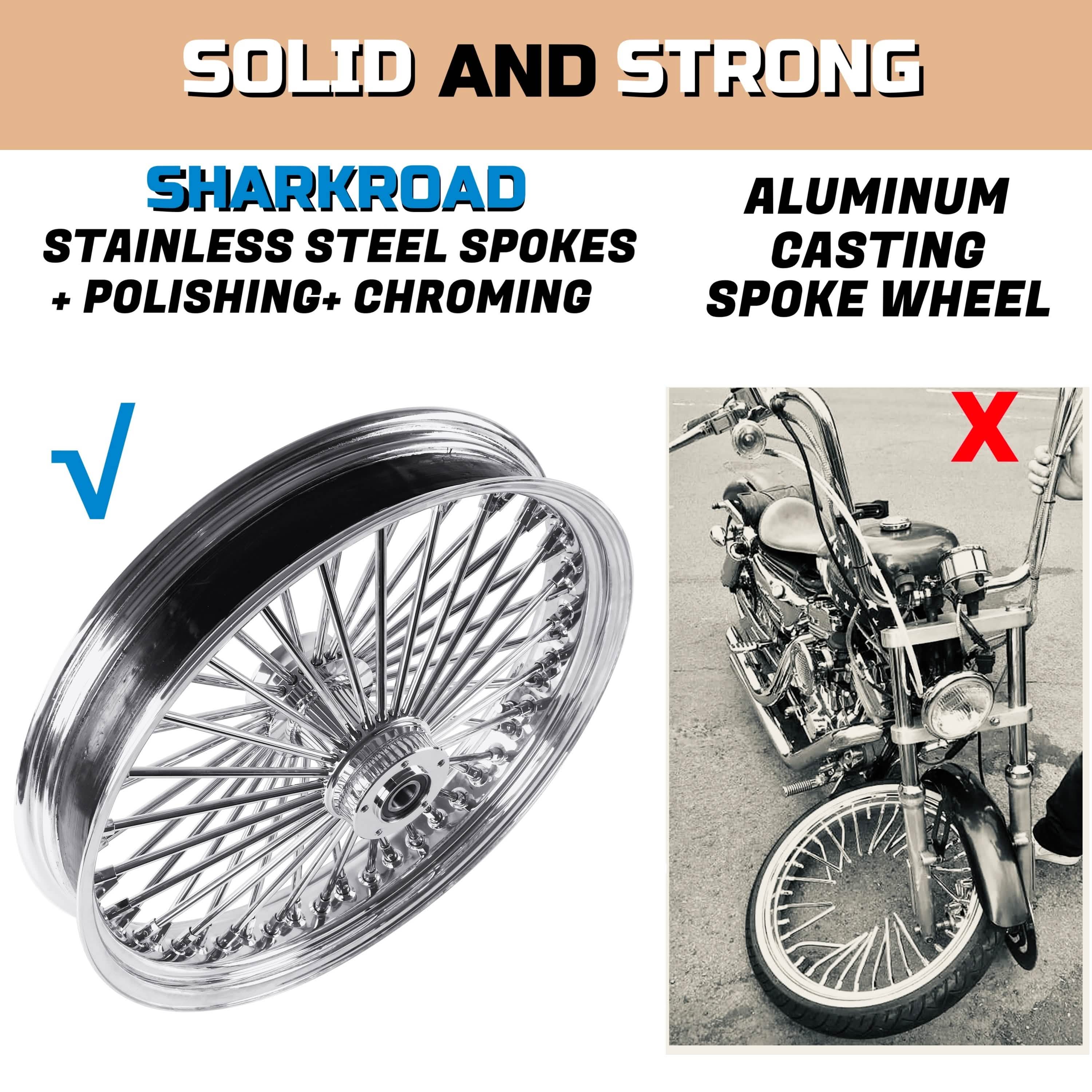21x3.5" Harley Touring Front Dual Disc Wheel 2008-2024 | Chrome Spoke