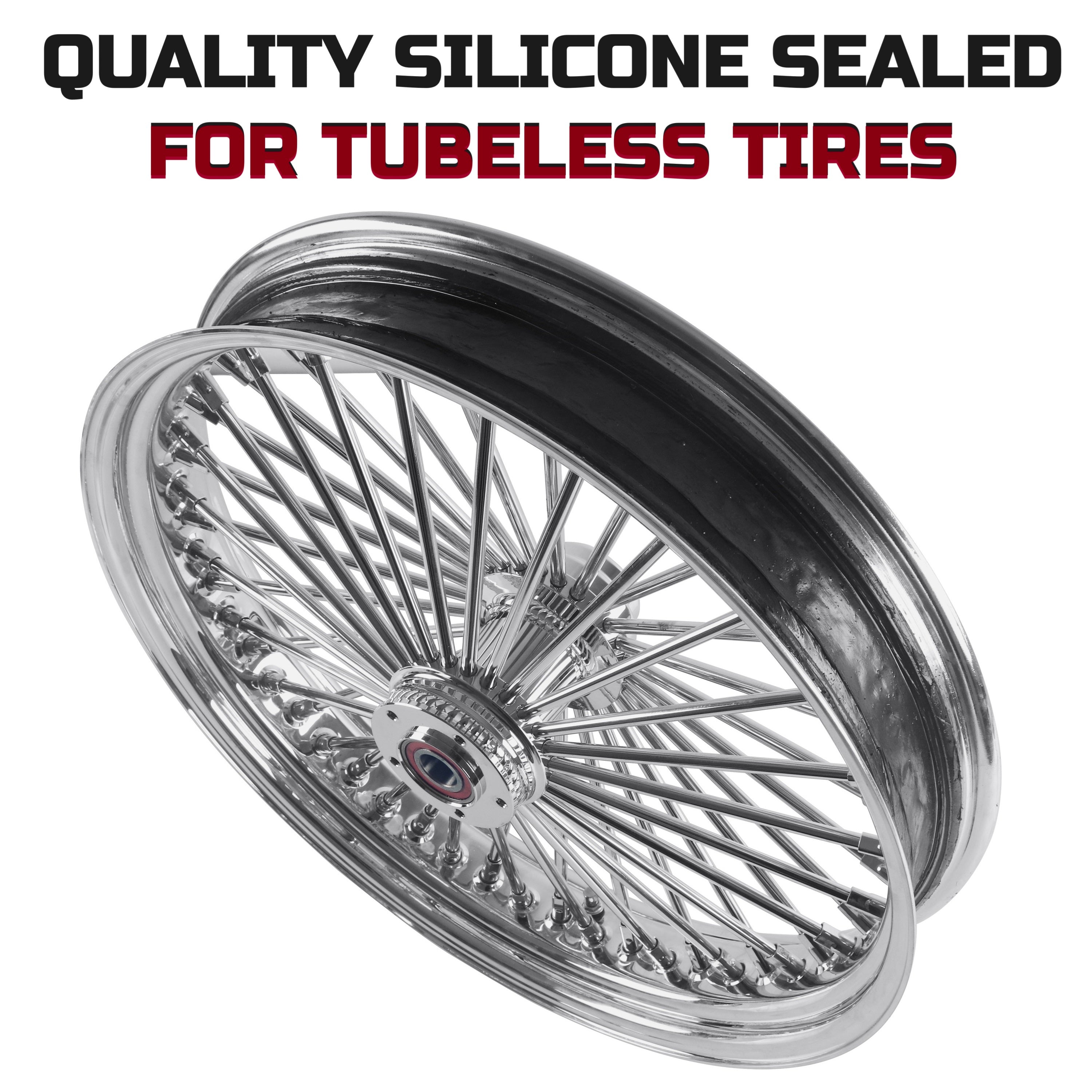 21x3.5" Harley Softail Front Fat Spoke Wheel 2008-Up | Chrome ABS
