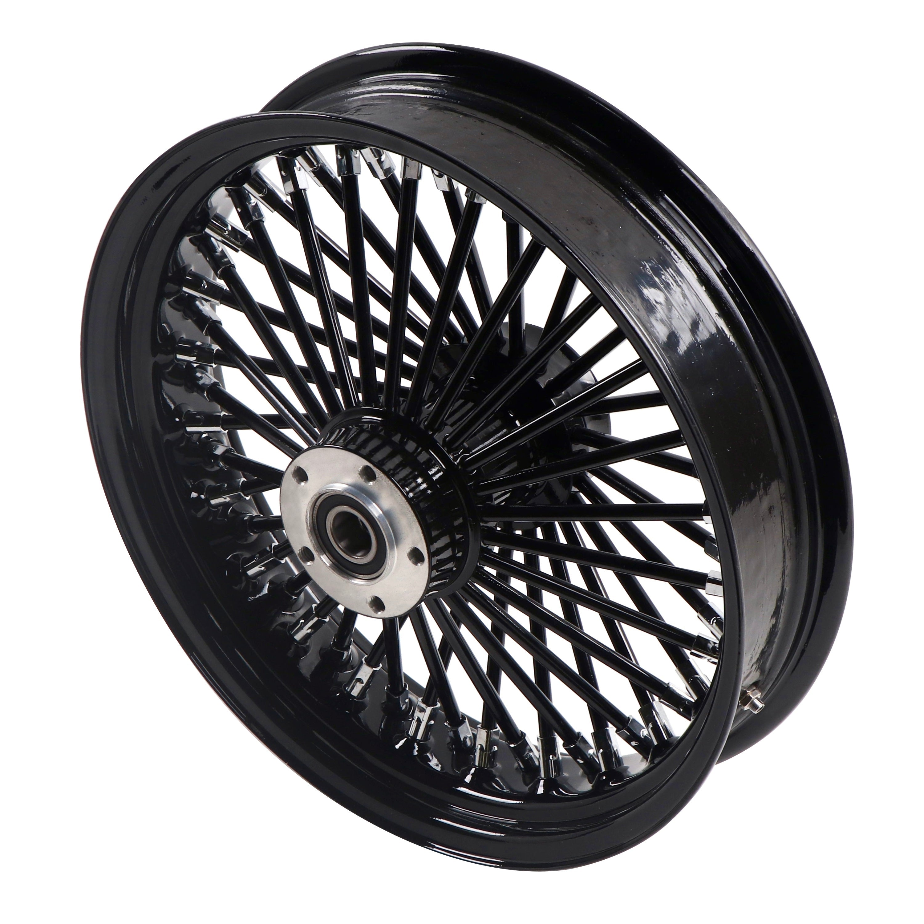 16x3.5" Harley Rear Wheel Chrome Fat Spokes 2008-Up | Softail Dyna Sportster