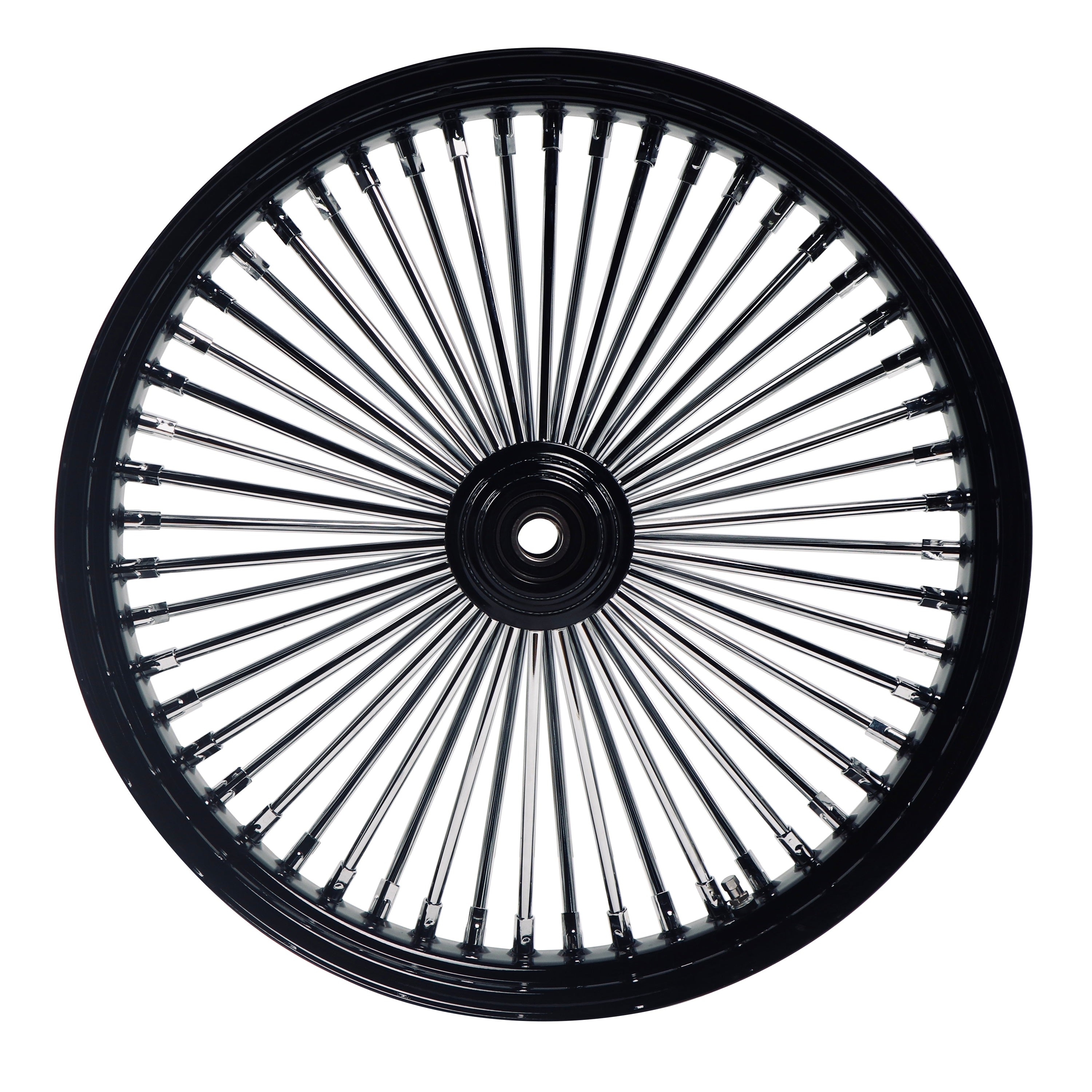 21x3.5" Harley Softail Front Wheel Black Fat Spokes 2008-Up | Single Disc ABS