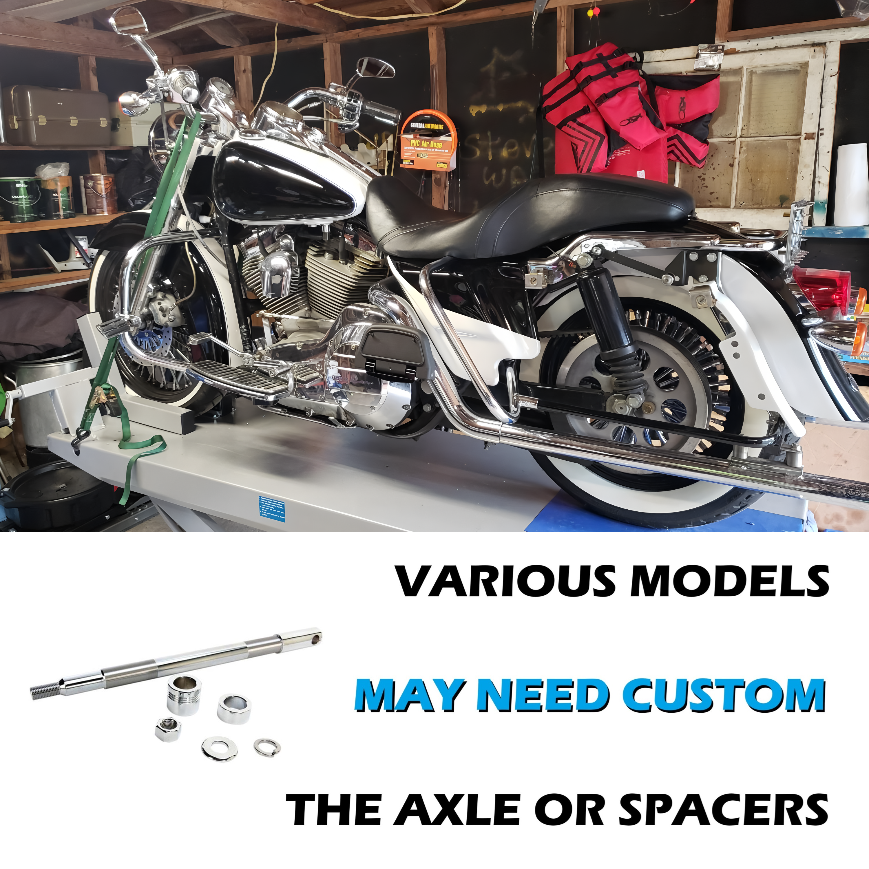 16x3.5" Harley Rear Wheel Chrome Fat Spokes 2008-Up | Softail Dyna Sportster