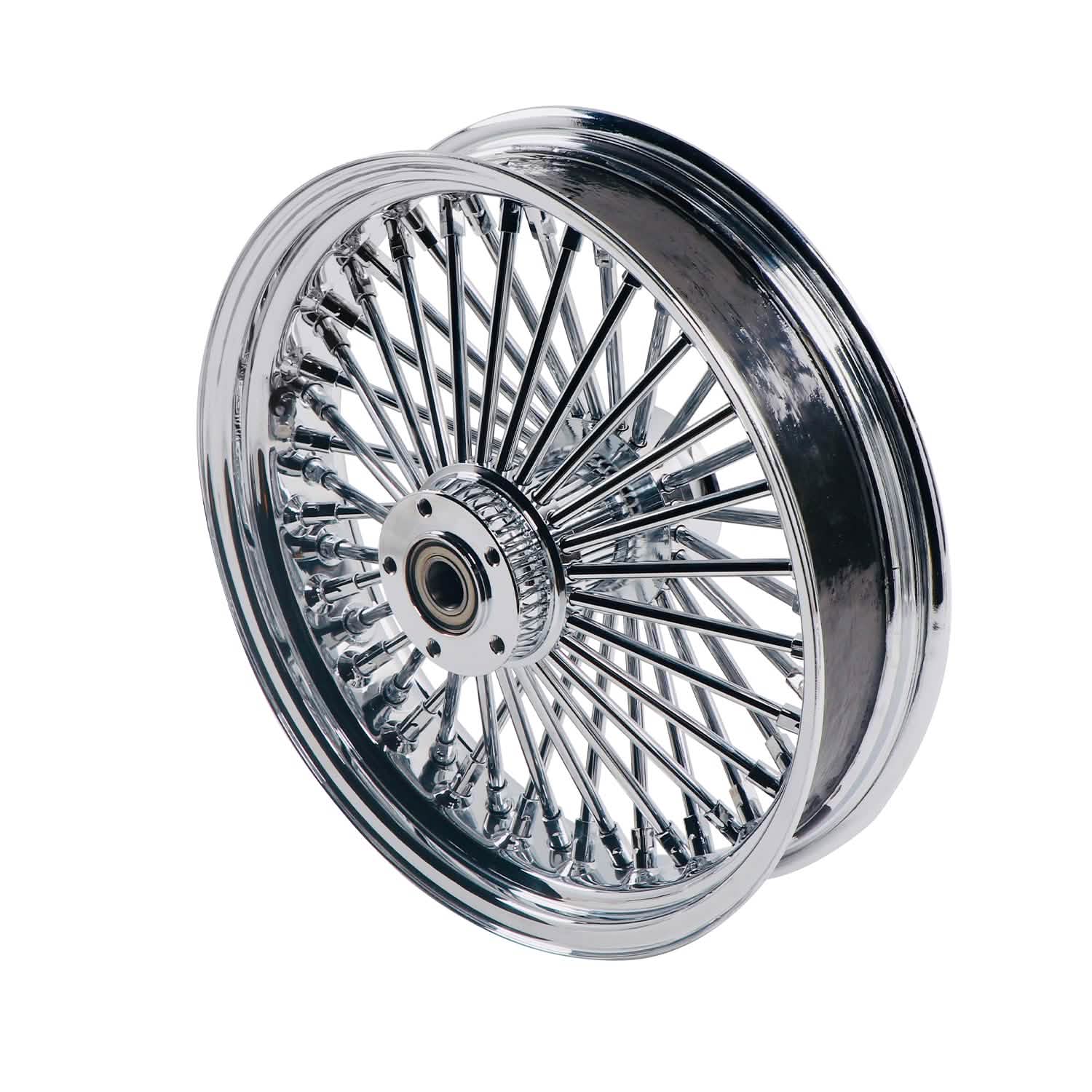 Harley Touring Front & Rear Wheel Combo 2008 Chrome Fat Spokes W/Rotors