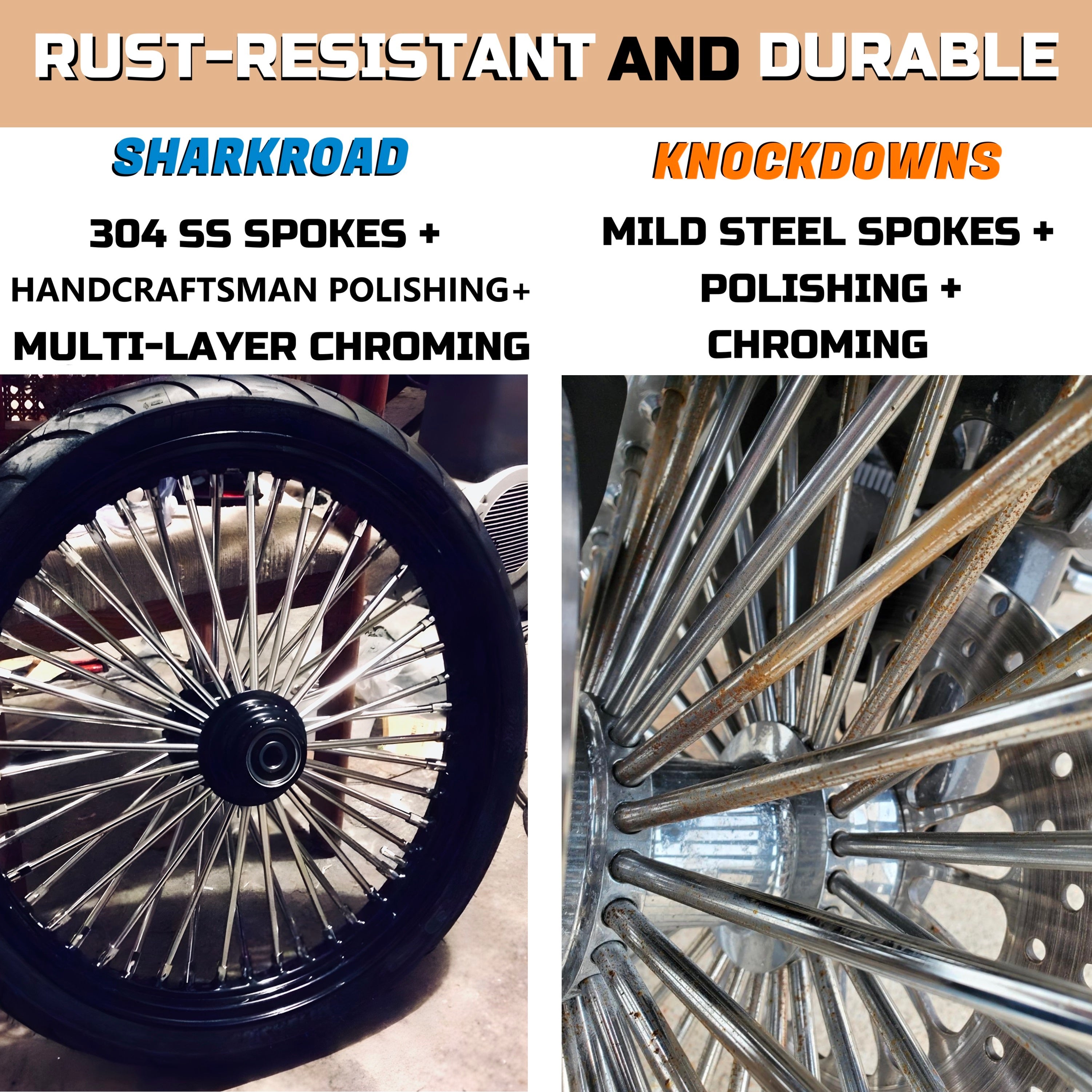 21x3.5" Harley Touring Front Wheel Fat Spokes Dual Disc 2000-2025 | Black & Chrome