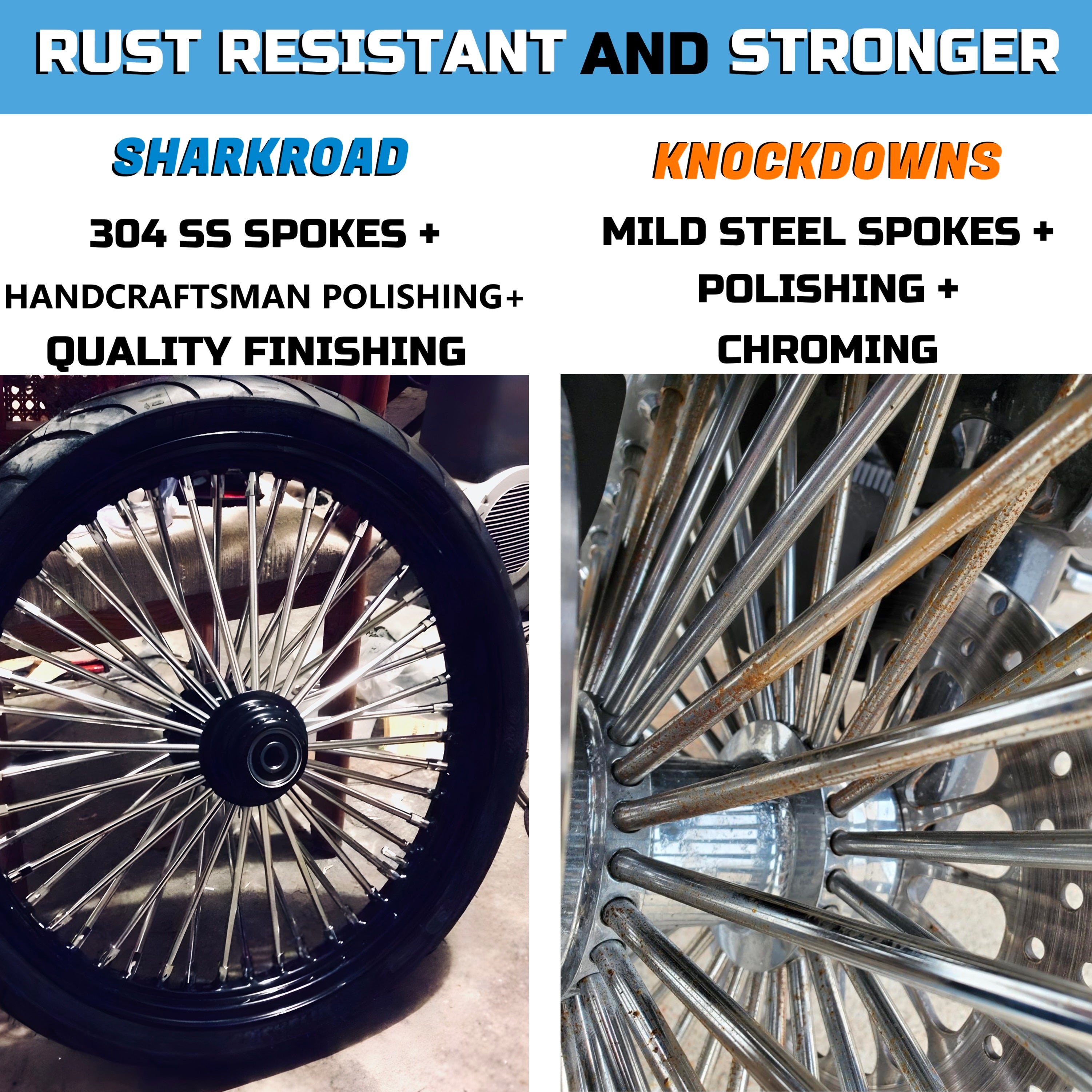 21x3.5" Harley Softail Front Wheel Fat Spokes 2000-2006 | Single Disc